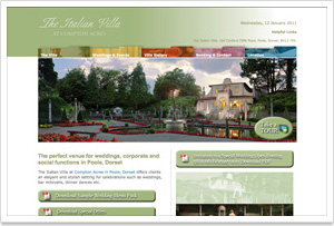 Blue Water Web - The Italian Villa