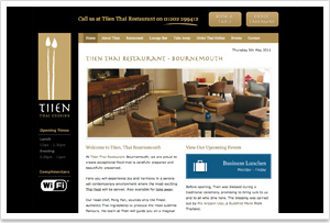 Blue Water Web - Tiien Thai Restaurant